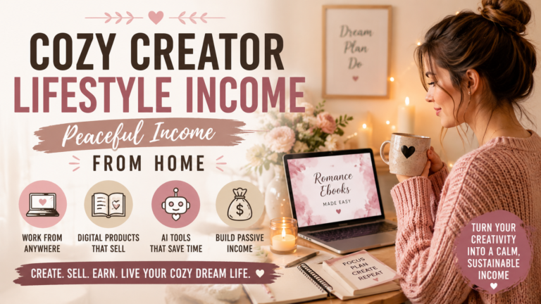 Cozy Creator Lifestyle Income Easy Home Business for Creative Women