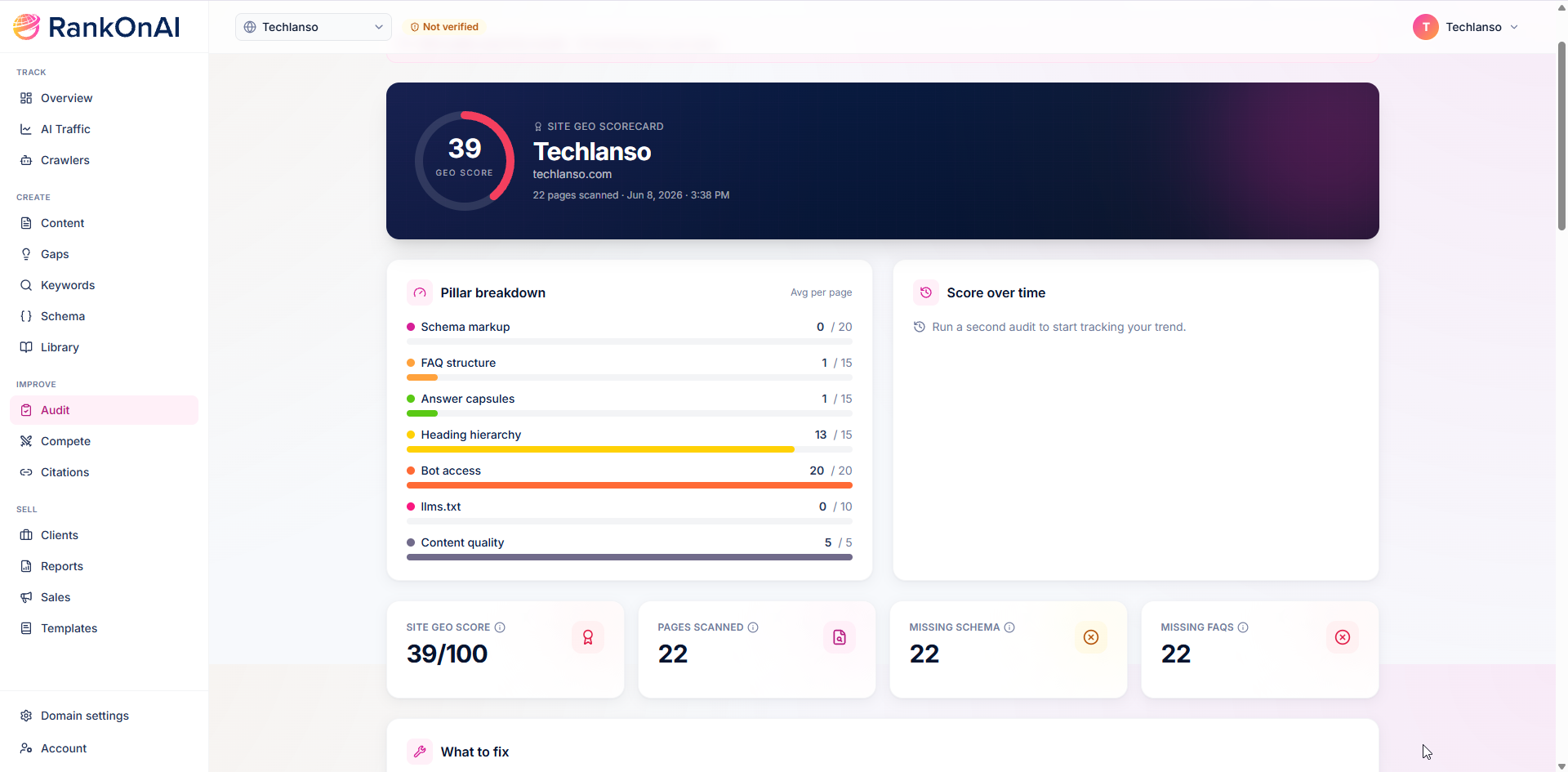 RankOnAI Audit Website