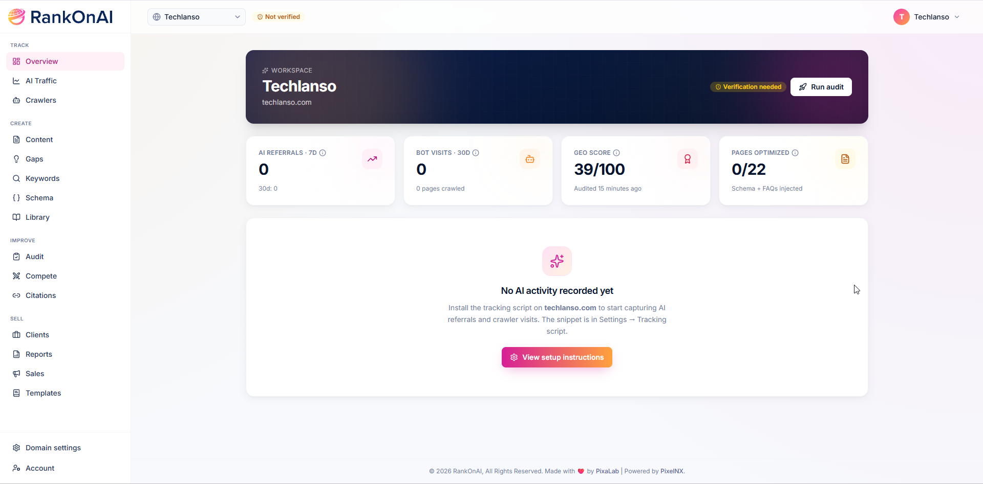 RankOnAI Dashboard
