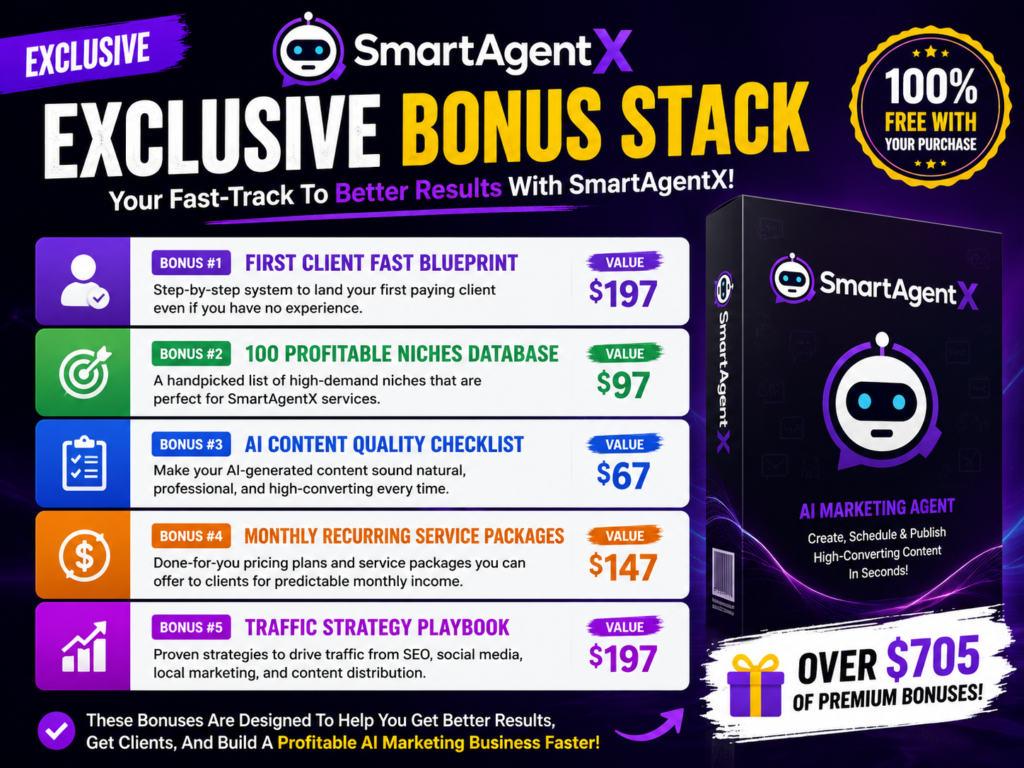 SmartAgentX Bonus