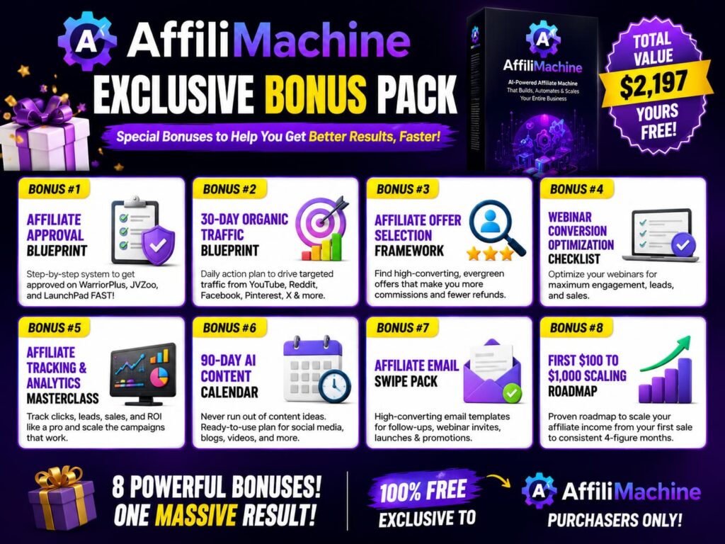 AffiliMachine Bonus
